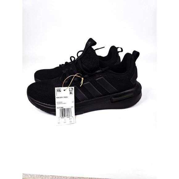 NWT Adidas Racer TR23 Triple Black Carbon Running Gym Shoes Women's Size 8.5 - Picture 4 of 10